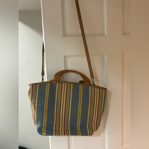 Vintage fossil purse with wooden handles - Picture 1 of 7